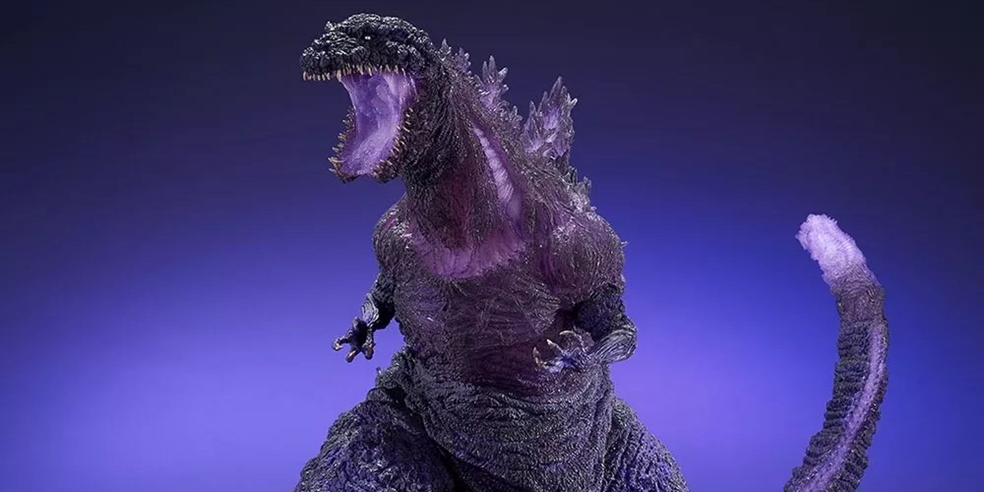 Shin Godzilla toy with jaws open.