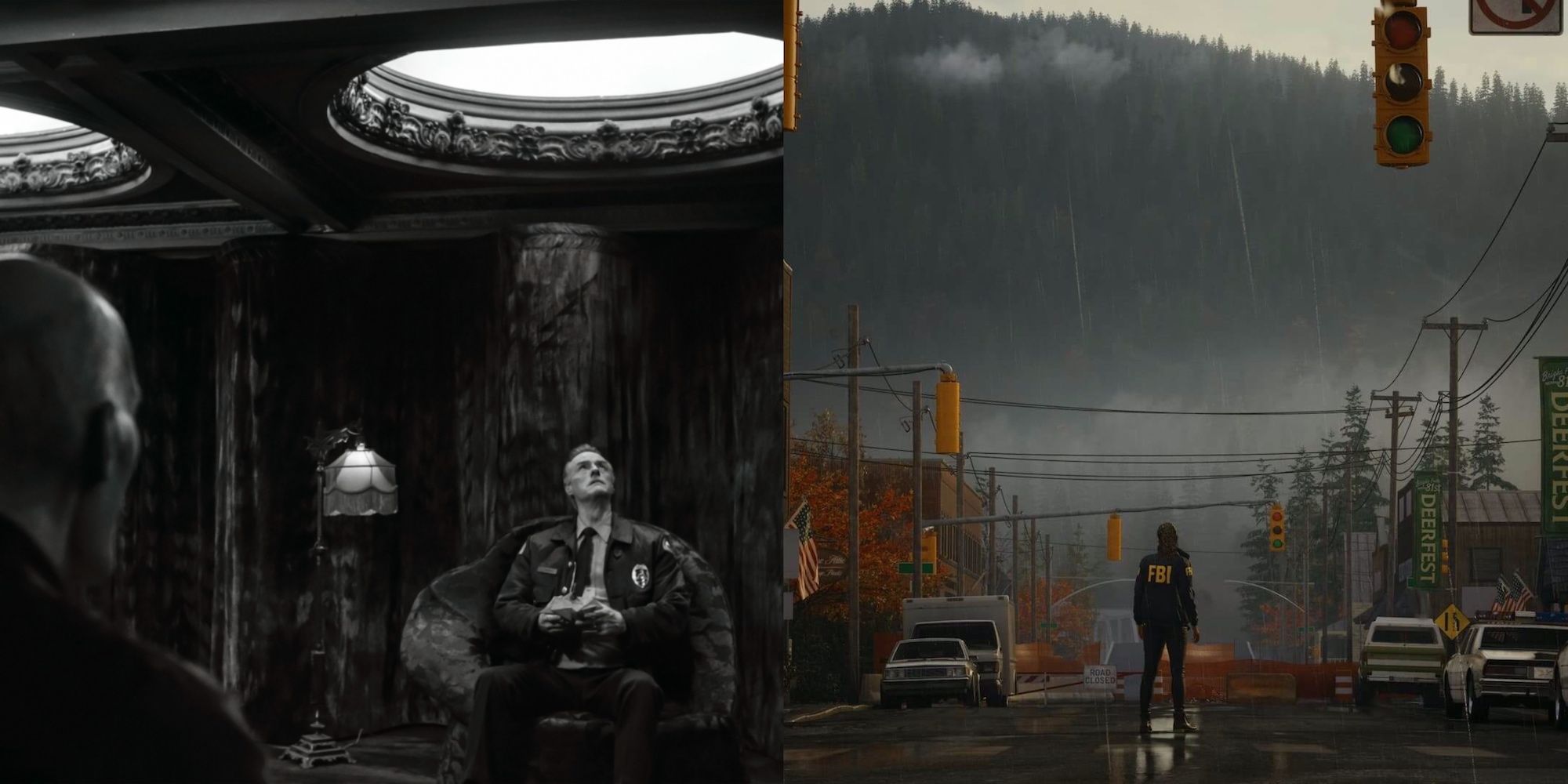 Twin Peaks and Alan Wake Split image