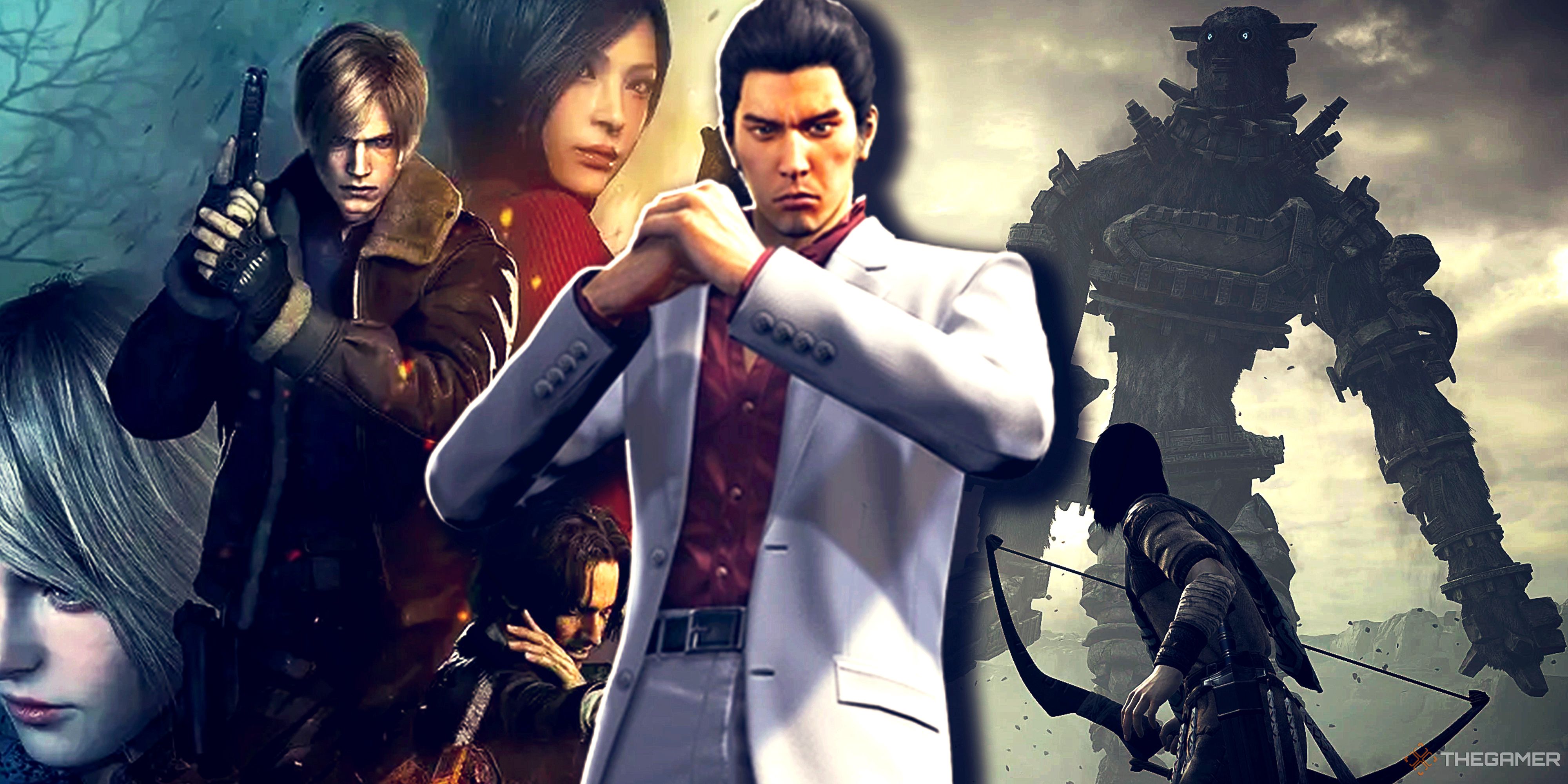 Yakuza Kiwami, Resident Evil 4 and Shadow Of The Colossus.