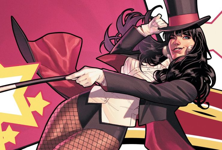 Zatanna tips her hat on the cover of Zatanna #1.