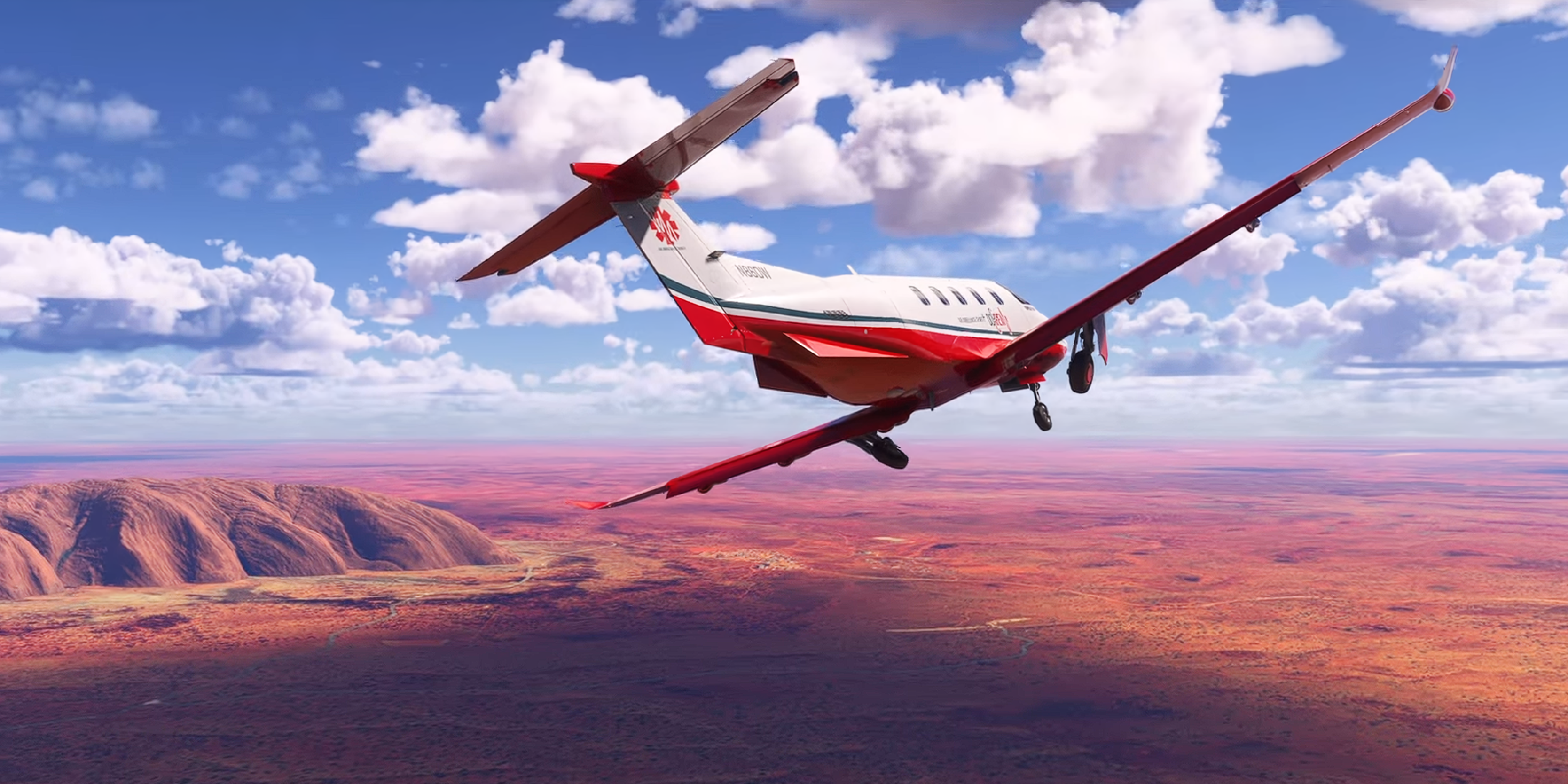 A screenshot from Microsoft Flight Simulator 2024's reveal trailer