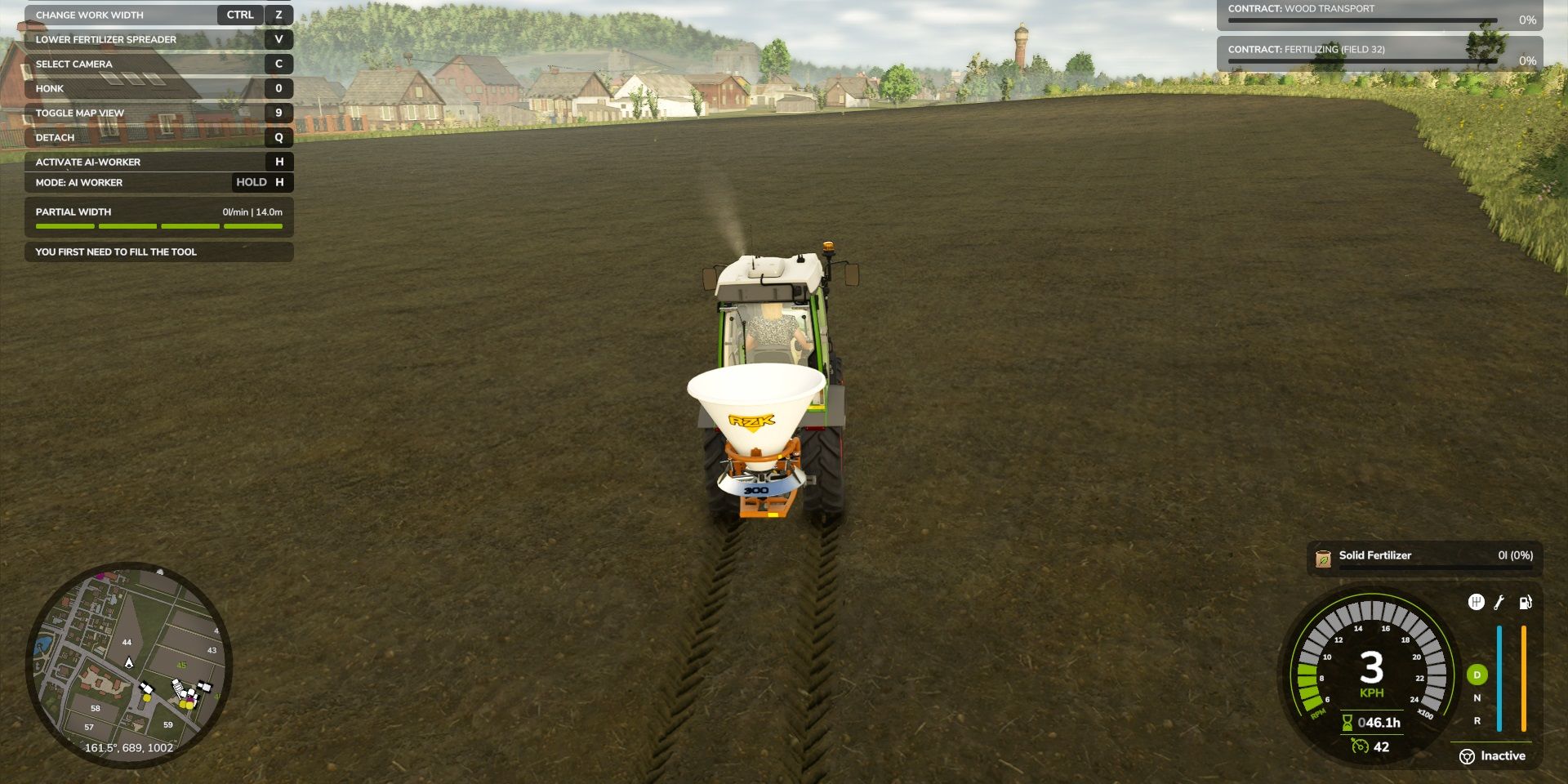 Fertilizing Contract Farming Simulator 25