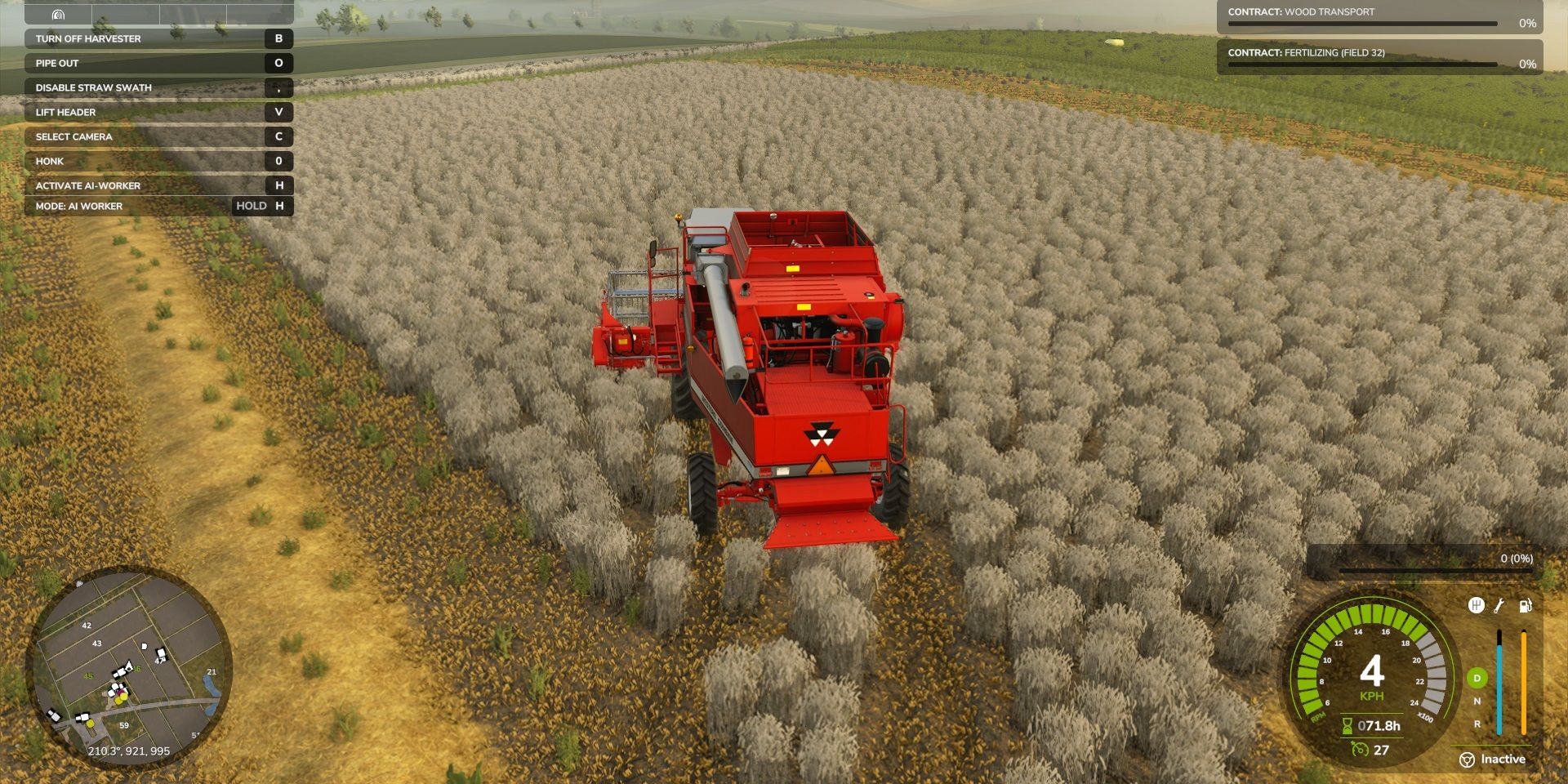 Harvesting Contract Farming Simulator 25