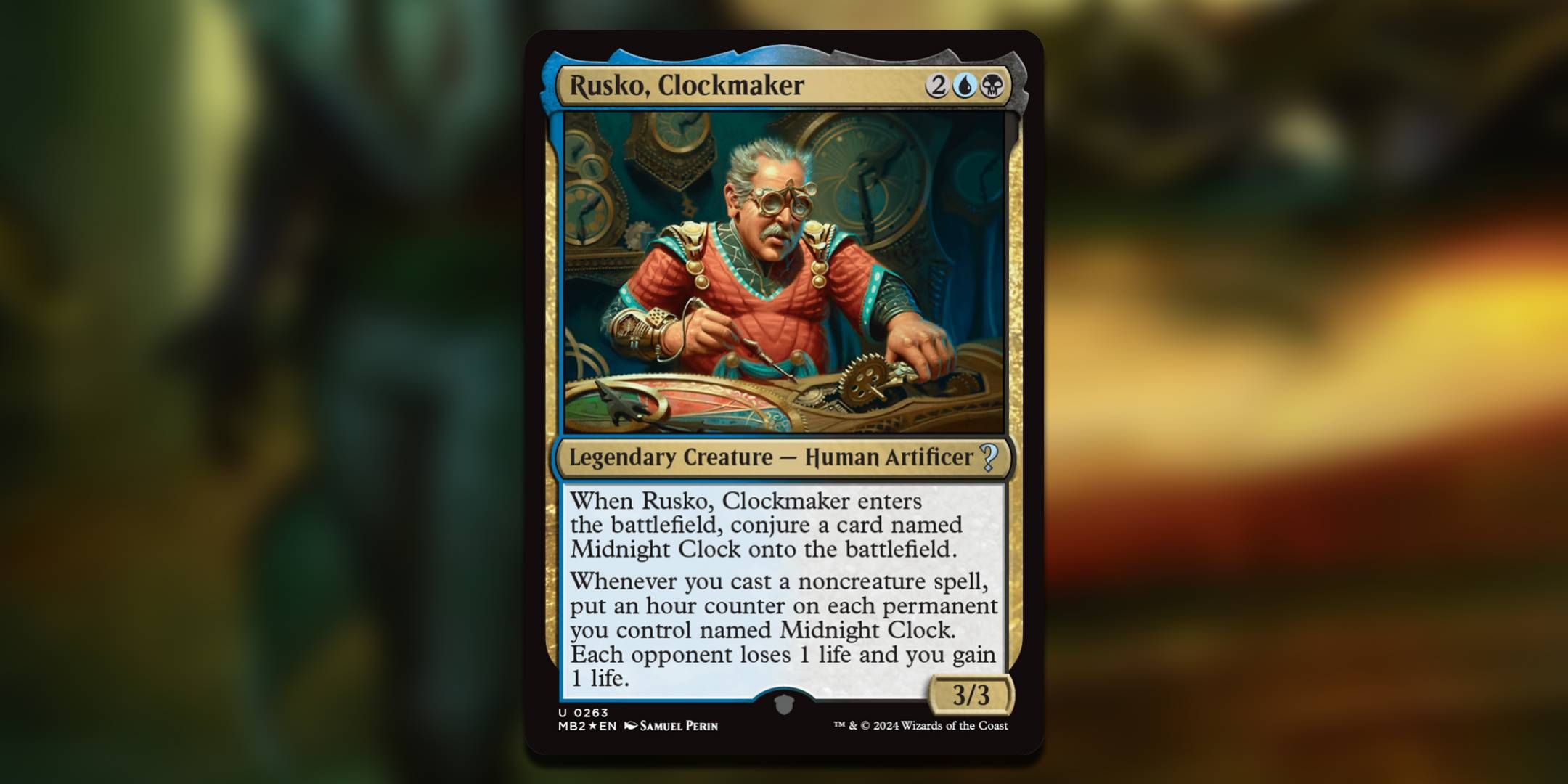 The Magic The Gathering card Rusko Clockmaker by Samuel Perin.