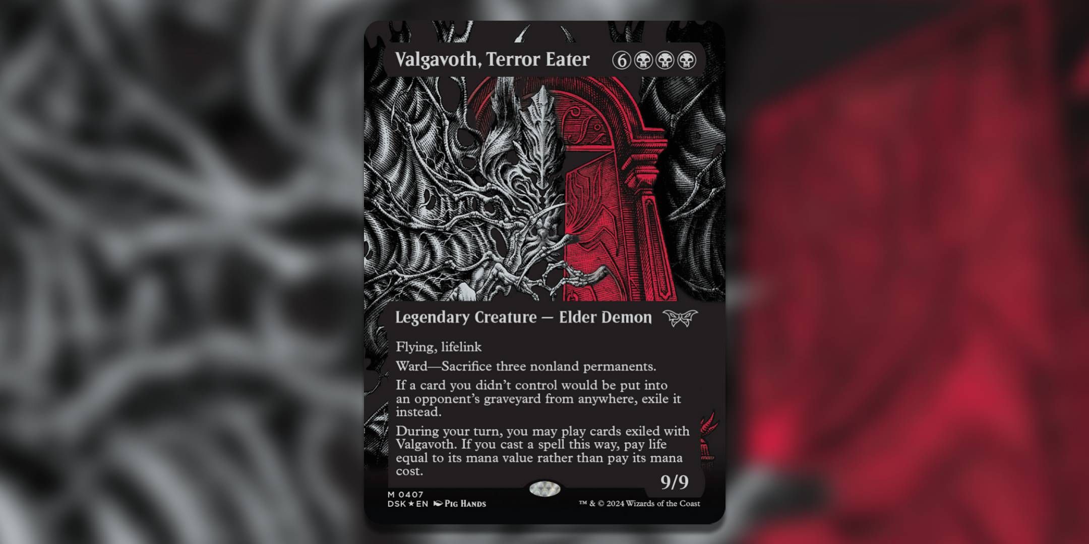 Image of the Magic The Gathering Card Valgavoth Terror Eater showcase by Pig Hands.