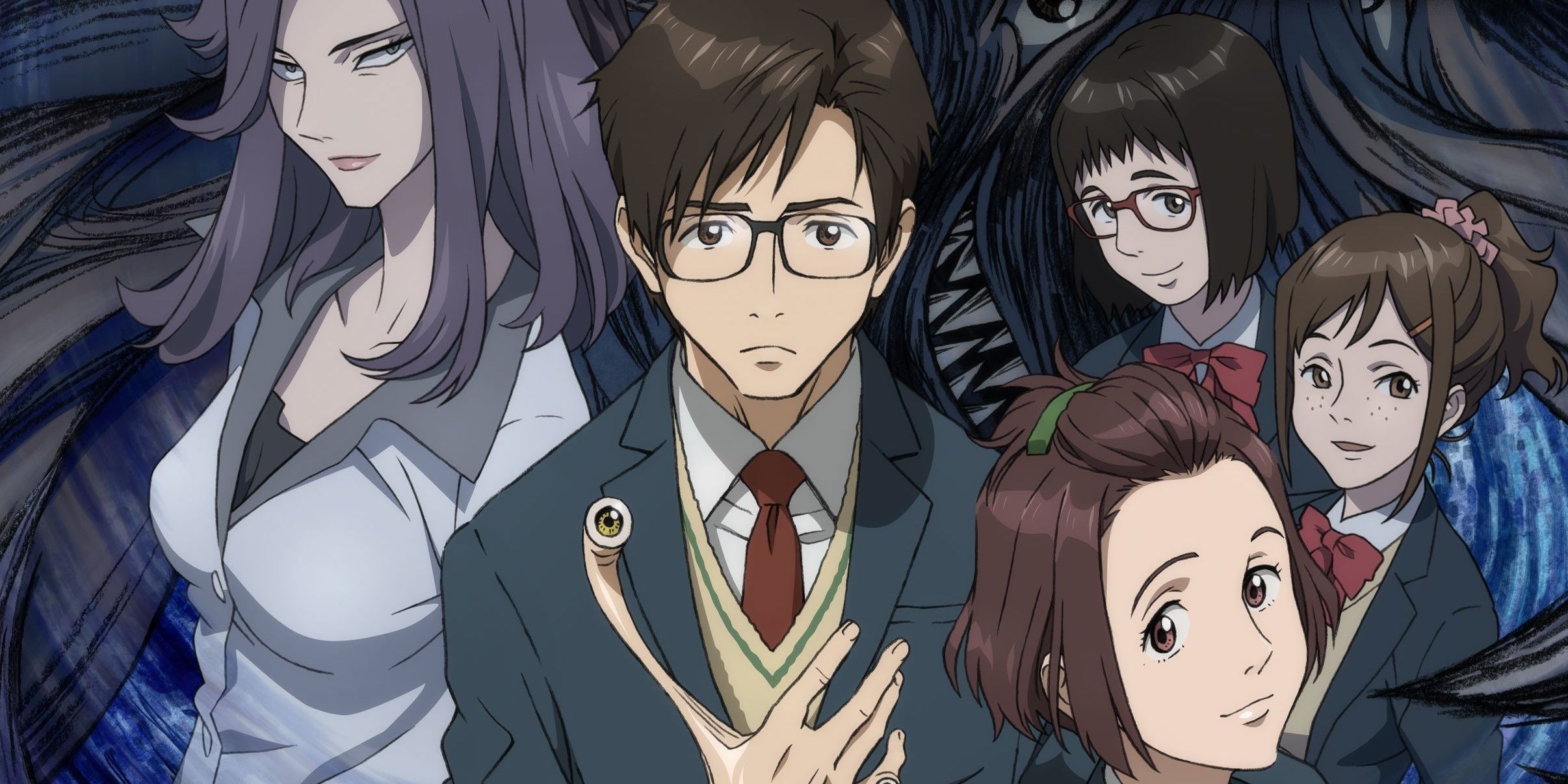 parasyte anime cover characters