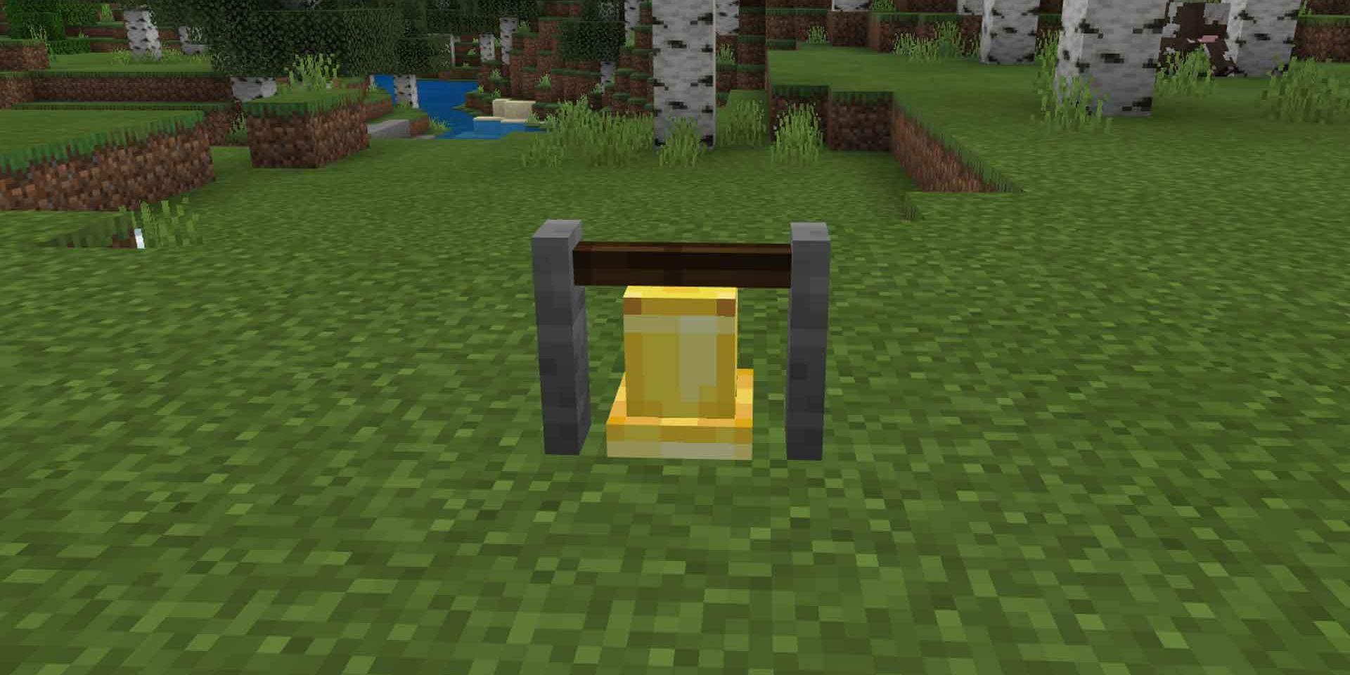 A bell in Minecraft.