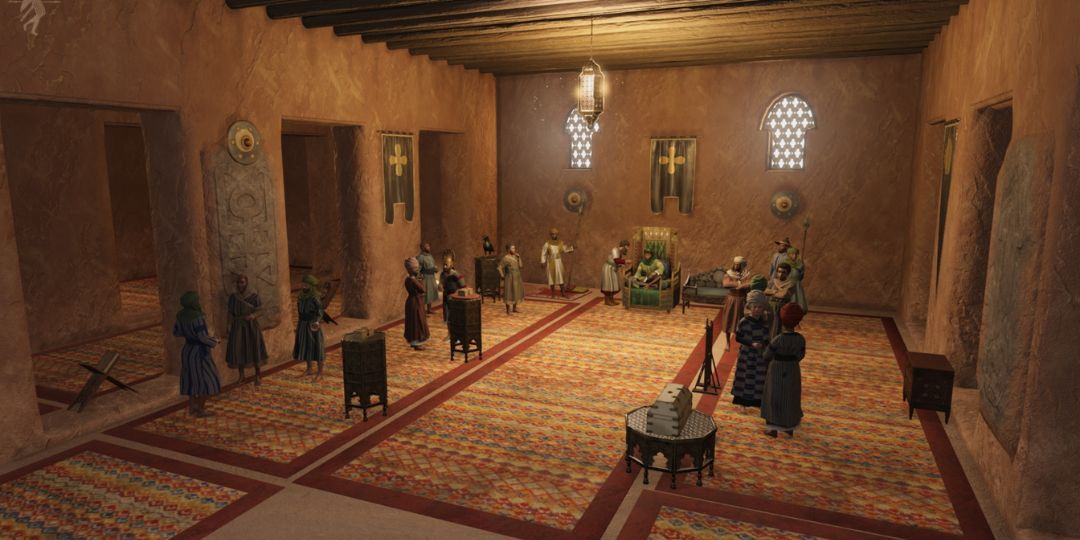 The court of a ruler is shown in Crusader Kings 3.