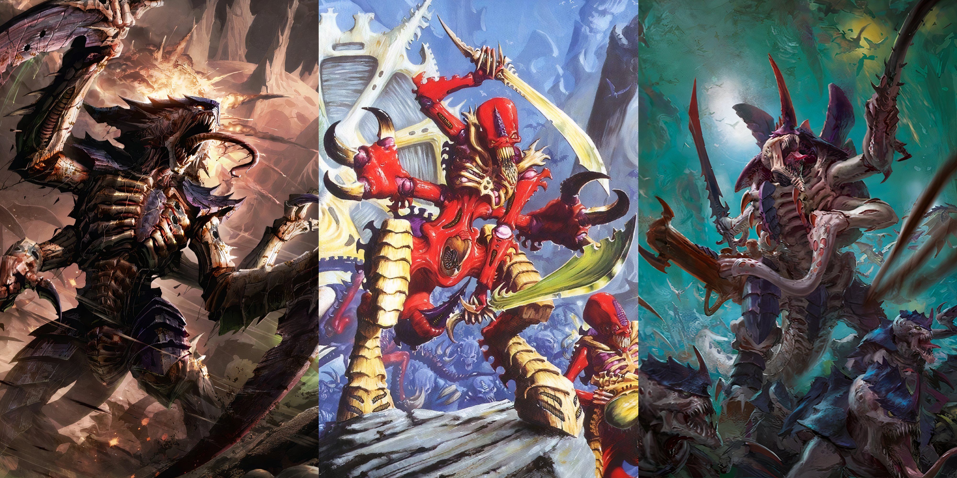 Warhammer 40k: 7 Reasons to Play Tyranids Three art works from Tyranid Codexes