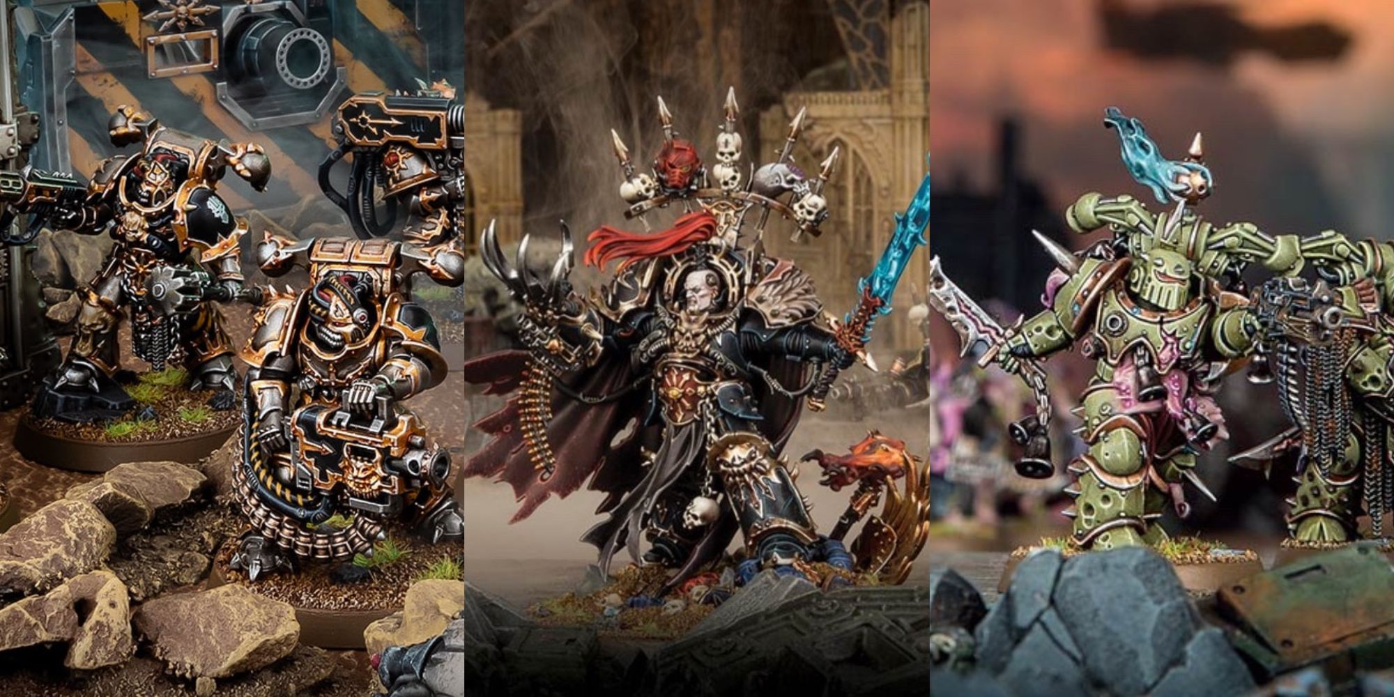 Warhammer 40k: 7 Reasons to Play Chaos Space Marines Havocs, Abaddon the Depoiler model and a plague marine