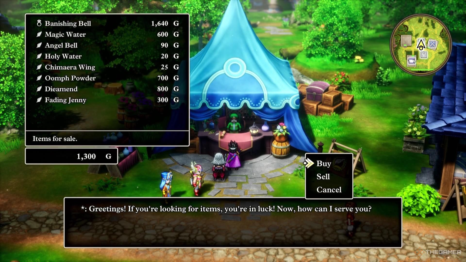 A vendor sells the party a Fading Jenny in Dragon Quest 3 Remake.