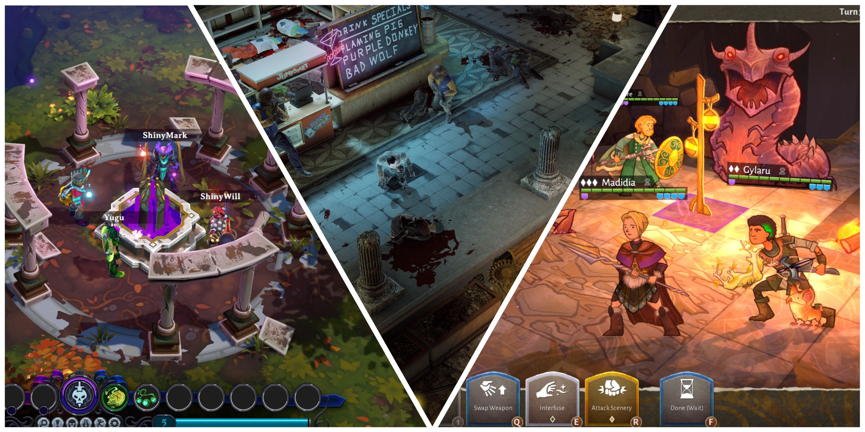 Turn-Based Games With Online Co-Op (Featured Image) - Inkbound + Wasteland 3 + Wildermyth