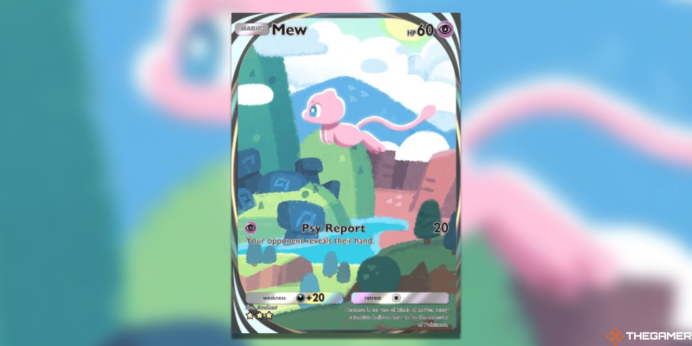 The Mew Full Art from Pokemon Pocket.