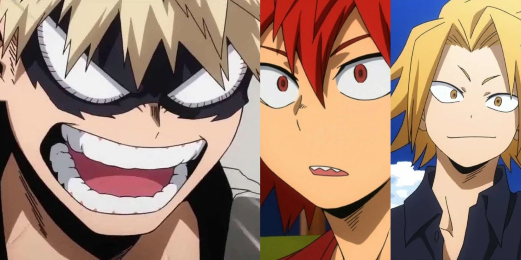 Bakugo, Kirishima and Kaminari 