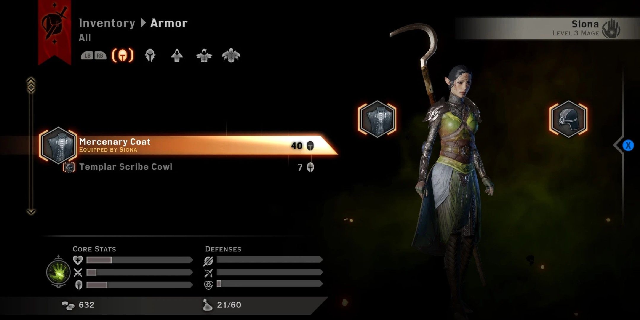 Dragon age inquisition image showing the player character with a modded starting armor.