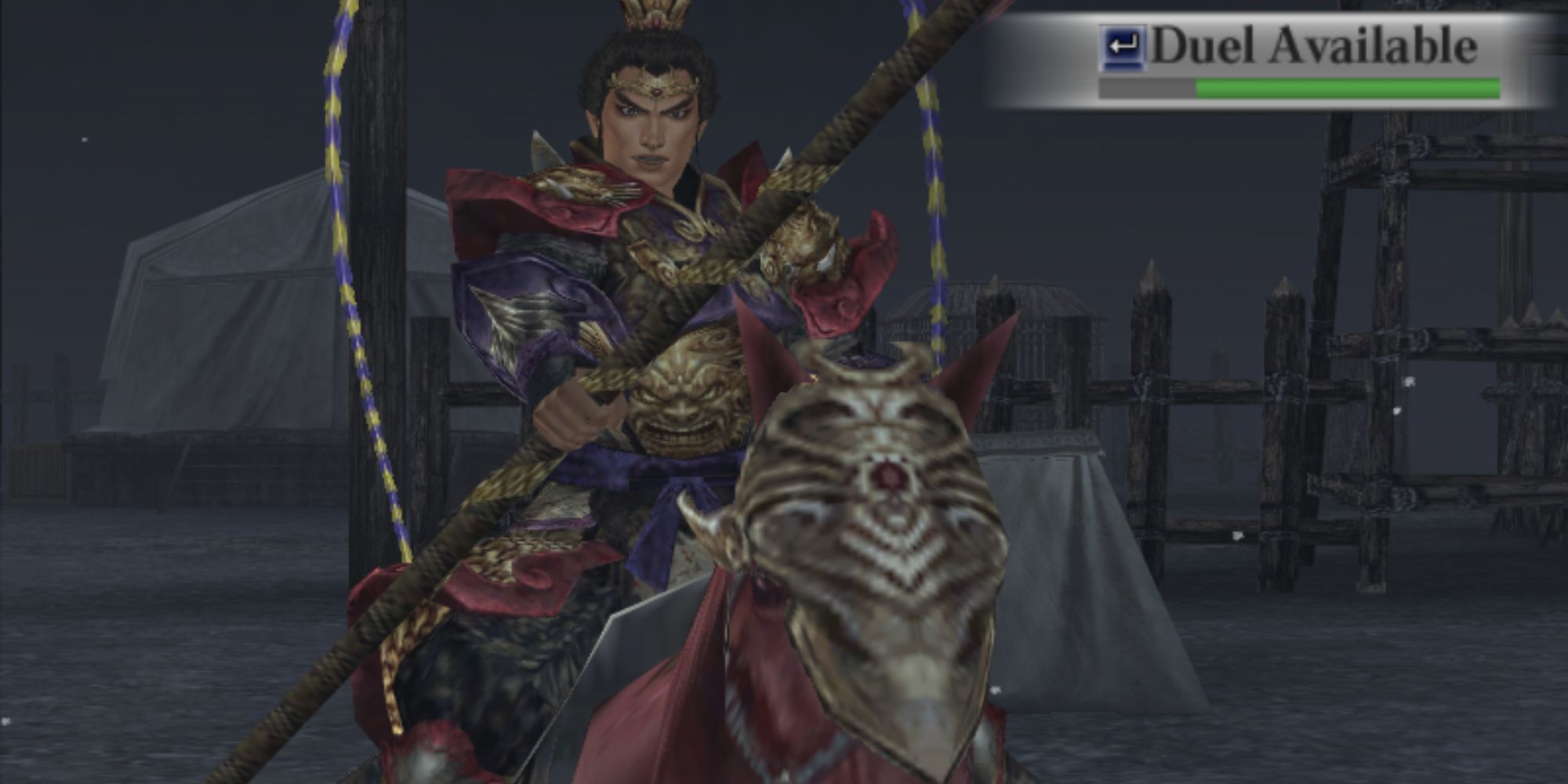 Lu Bu challenges the player to a duel.