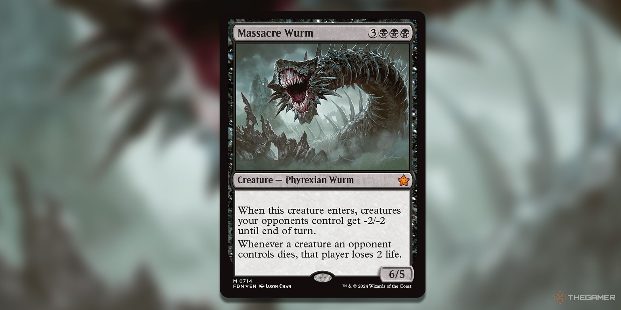 Massacre Wurm Foundations MTG Card.