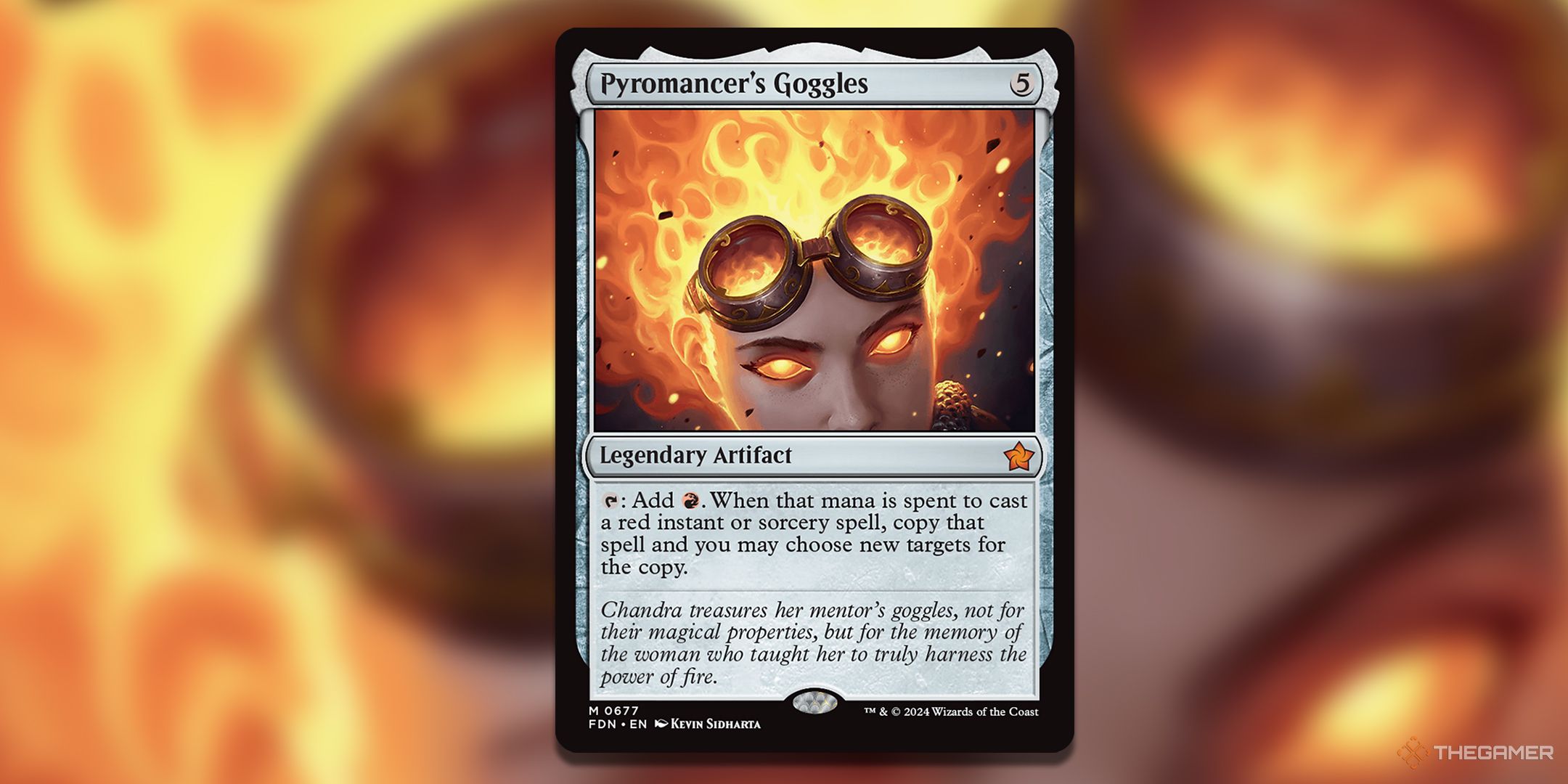 Pyromancer's Goggles Foundations MTG Card.