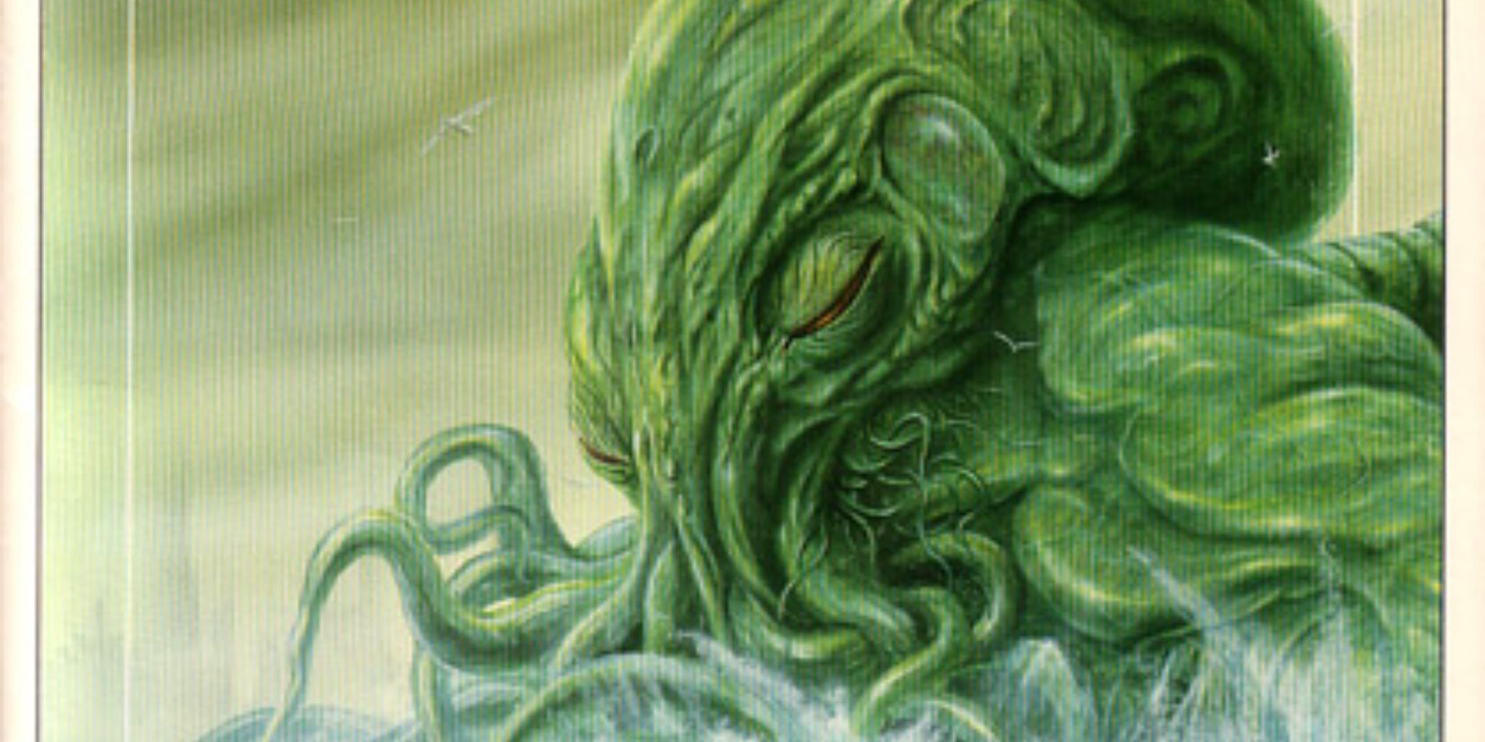 Cthulhu rising from the sea.