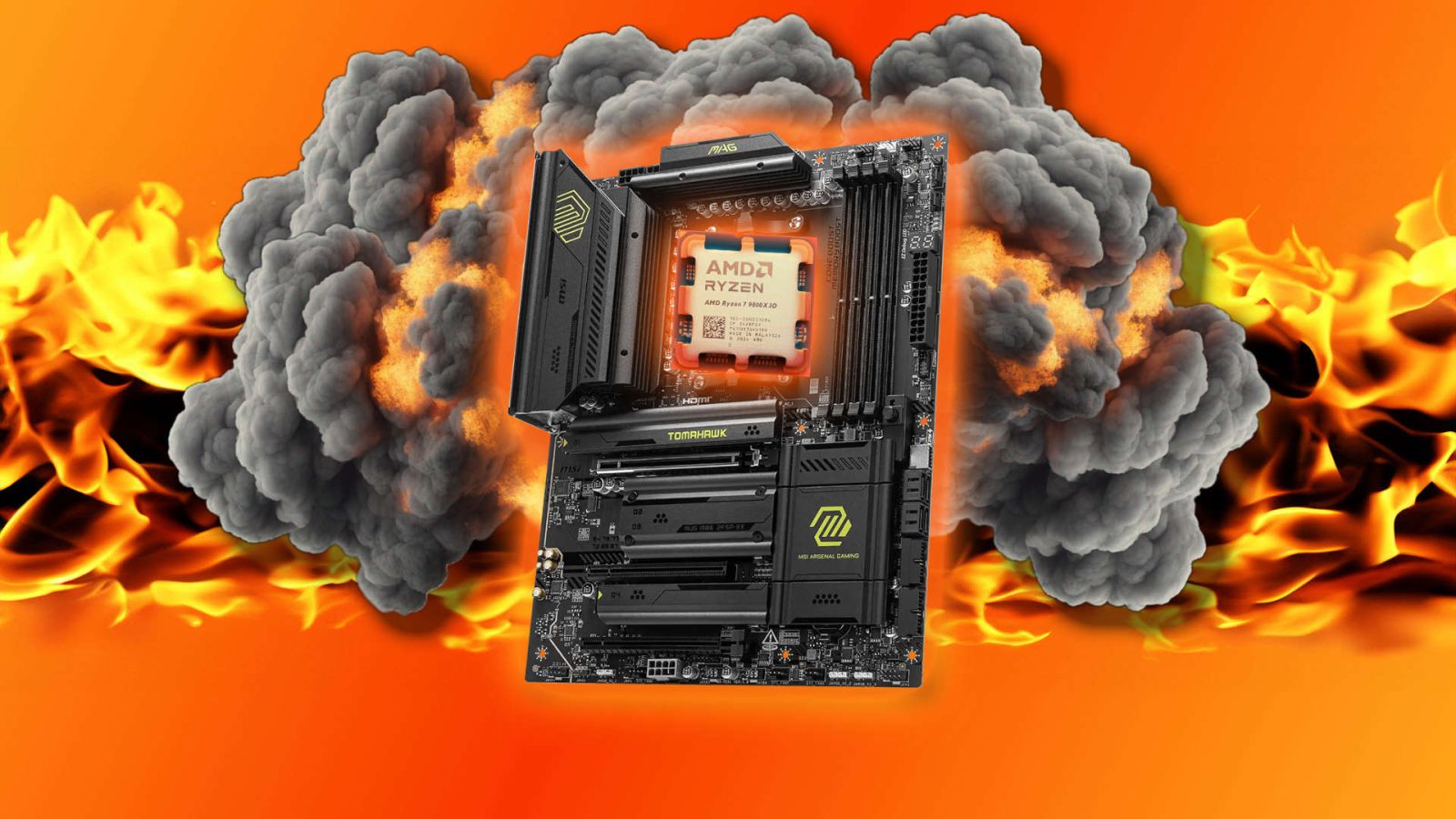 Burned-out AMD Ryzen 7 9800X3D gaming CPU prompts MSI to begin an investigation