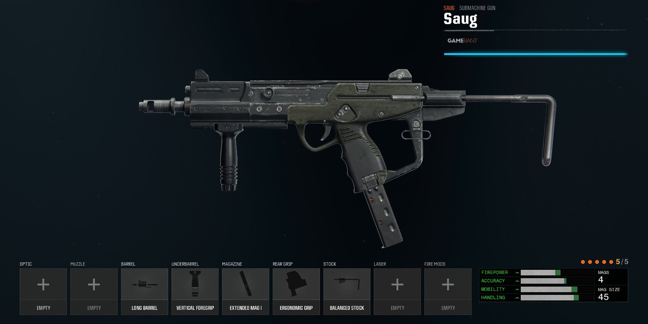 Screenshot showcasing the best Saug build in Black Ops 6 