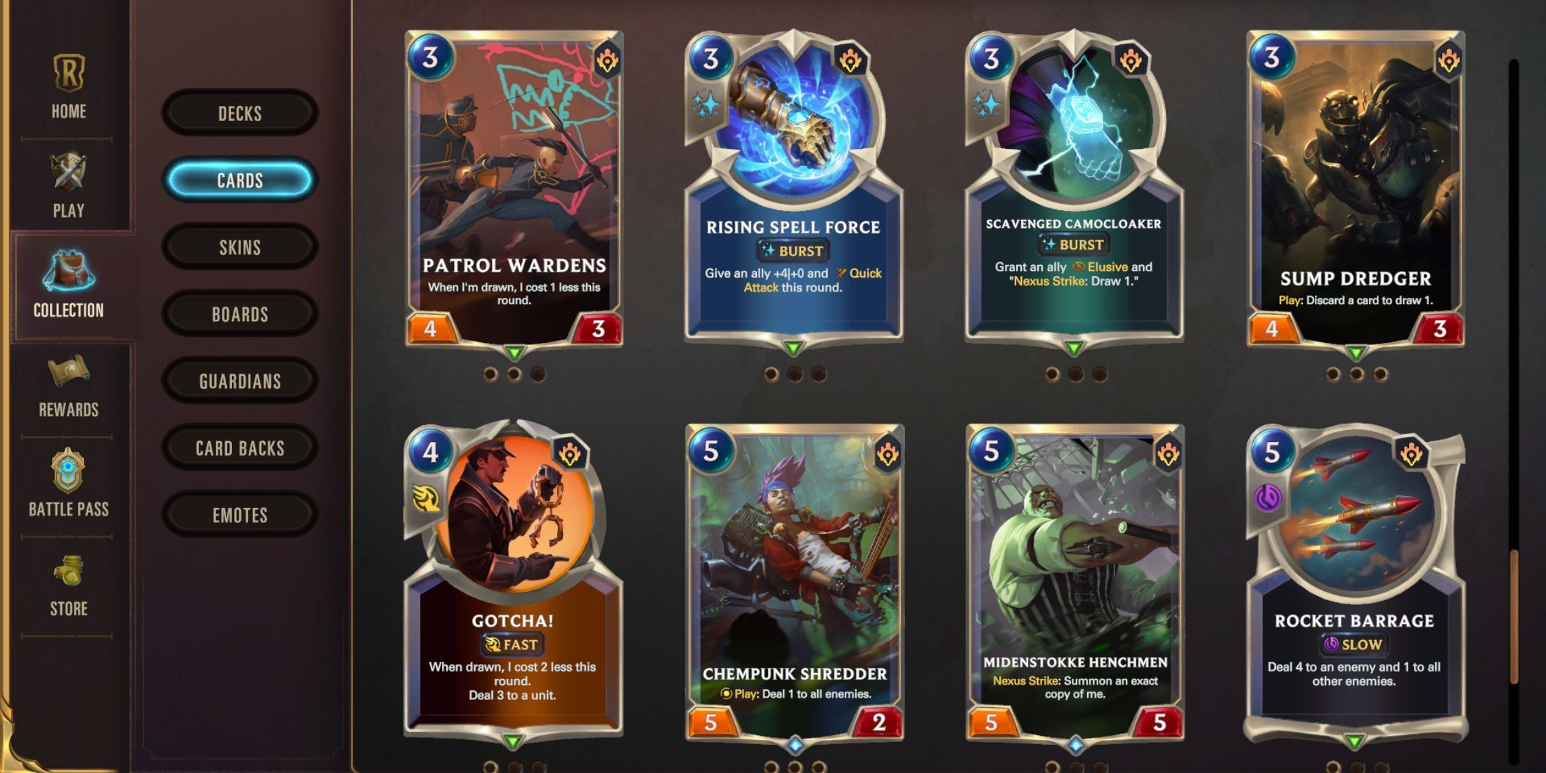 Legends of Runeterra Piltover & Zaun Cards