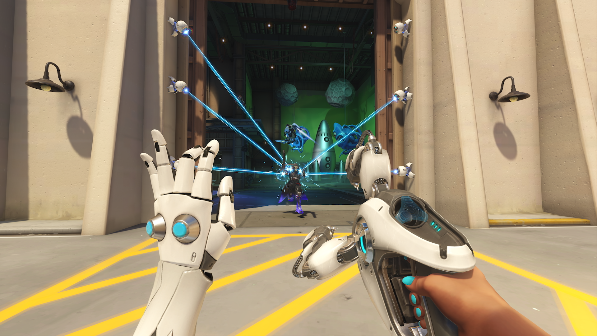 Symmetra summons a load of turrets in Overwatch 2 Classic. 