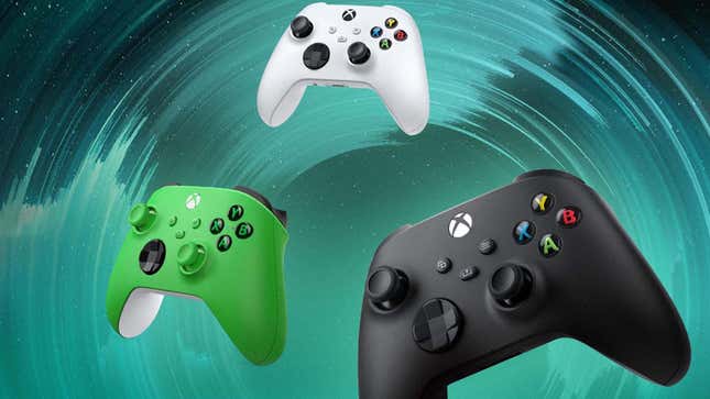 An image shows Xbox controllers. 