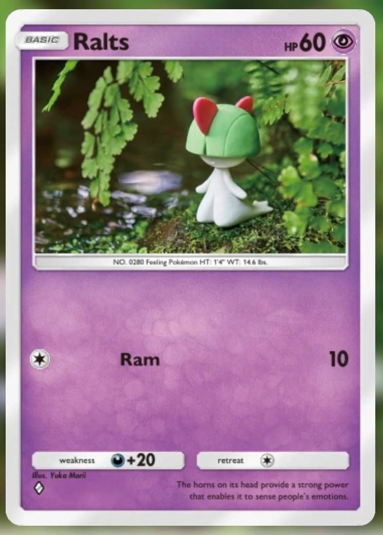 Pokemon Trading Card Game Pocket Ralts one diamond card.