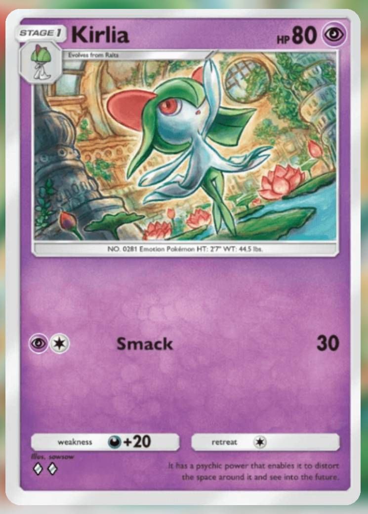 Pokemon Trading Card Game Pocket Kirlia two diamond card.