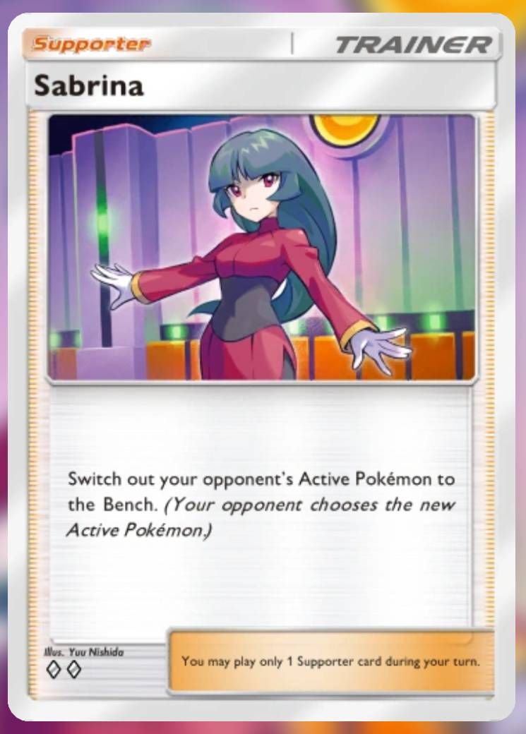 Pokemon Trading Card Game Pocket Sabrina two diamond card.