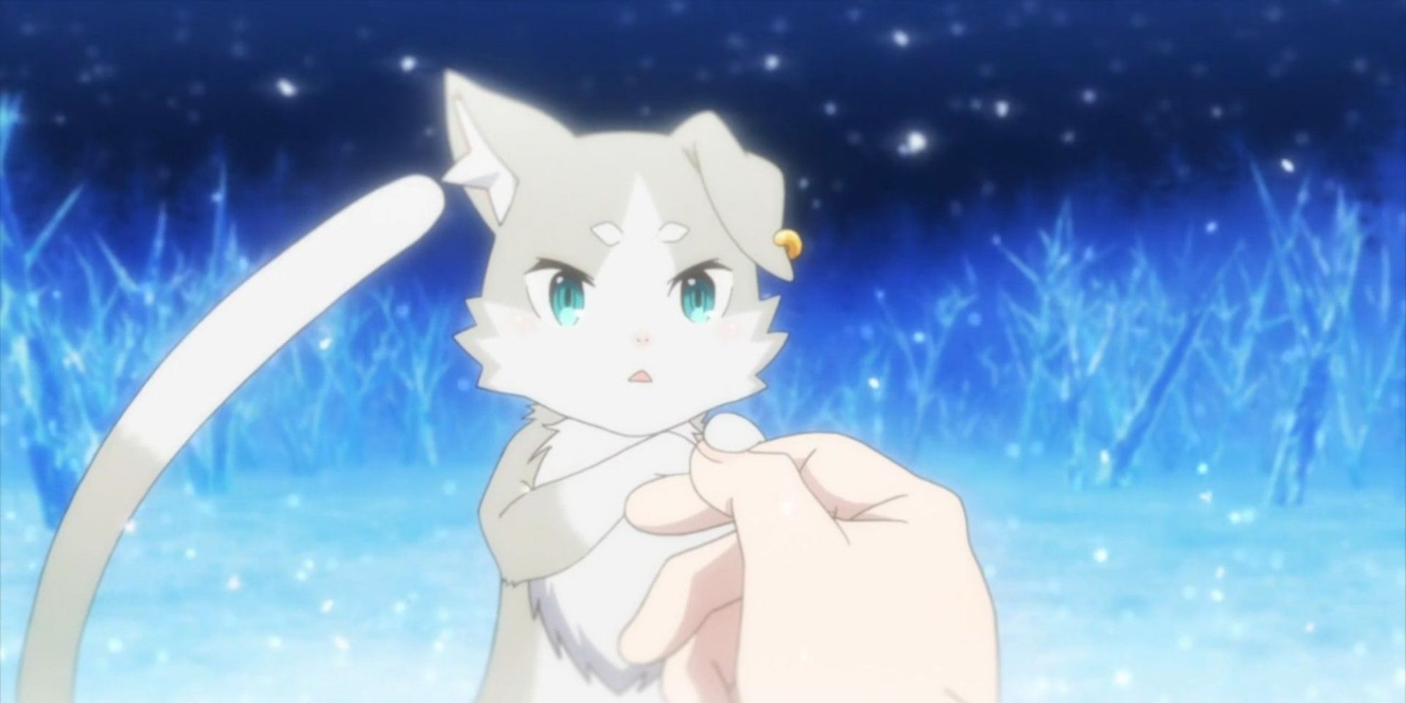 Puck from Re:Zero standing in the snow