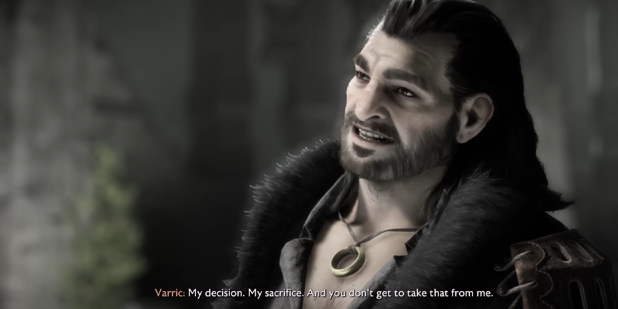 Dragon Age The Veilguard image showing Varric talking to Rook.