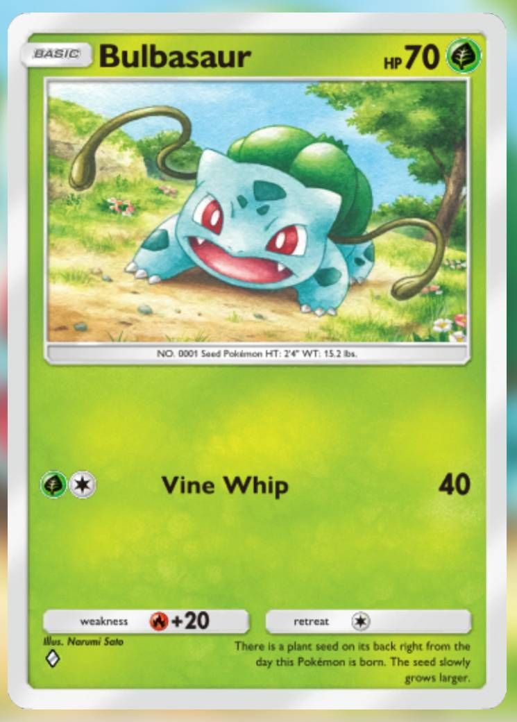 Pokemon Trading Card Game Pocket Bulbasaur one diamond card.