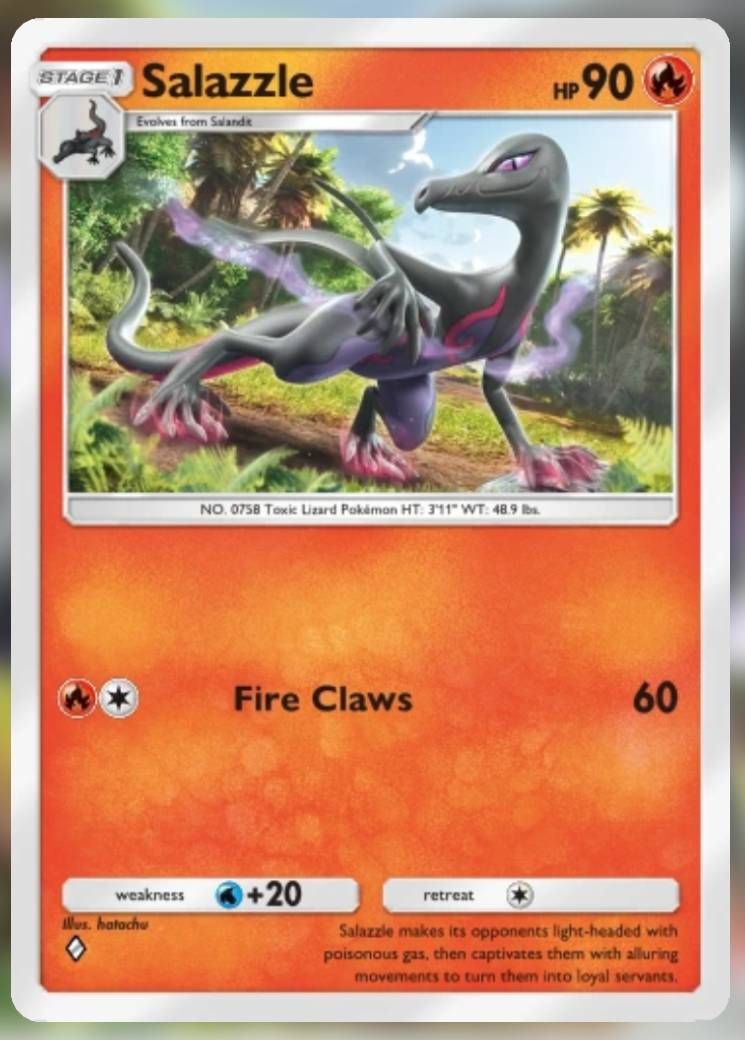 Pokemon Trading Card Game Pocket Salazzle one diamond card.