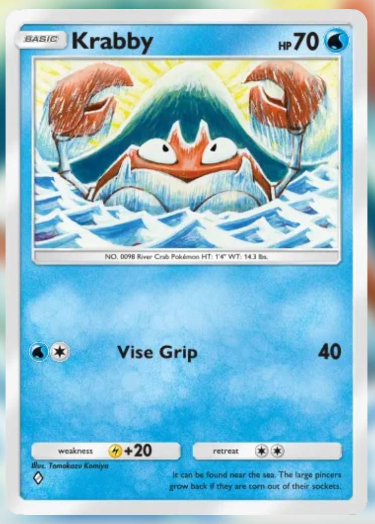 Pokemon Trading Card Game Pocket Krabby one diamond card.