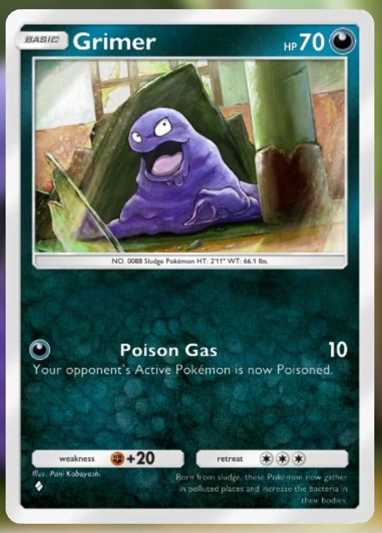 Pokemon Trading Card Game Pocket Grimer one diamond card.