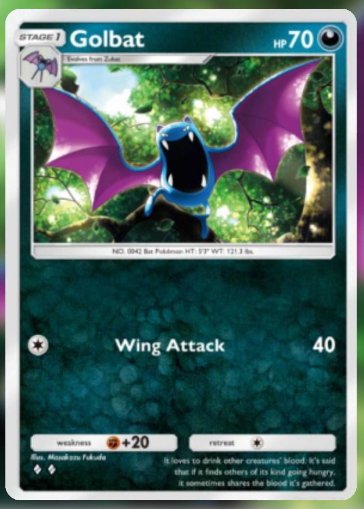 Pokemon Trading Card Game Pocket Golbat two diamond card