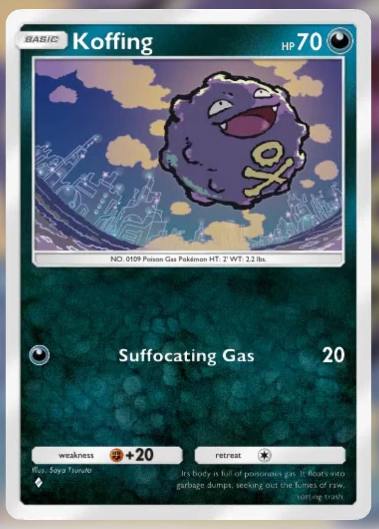 Pokemon Trading Card Game Pocket Koffing one diamond card.