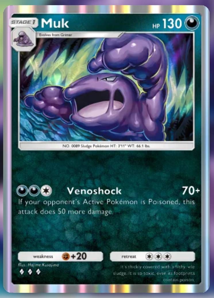 Pokemon Trading Card Game Pocket Muk three diamond card.