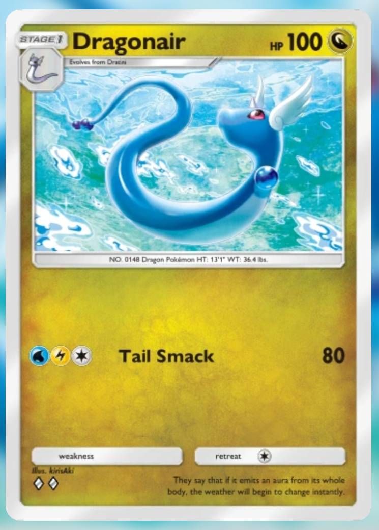 Pokemon Trading Card Game Pocket Dragonair two diamond card.