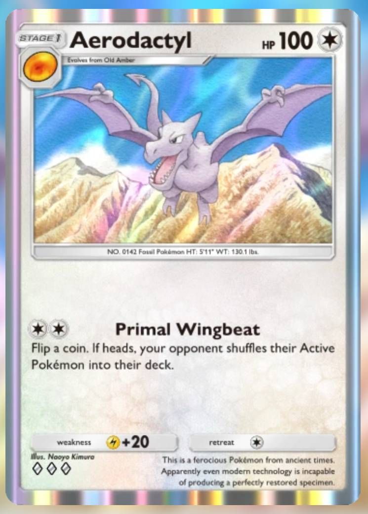 Pokemon Trading Card Game Pocket Aerodactyl three diamond card.