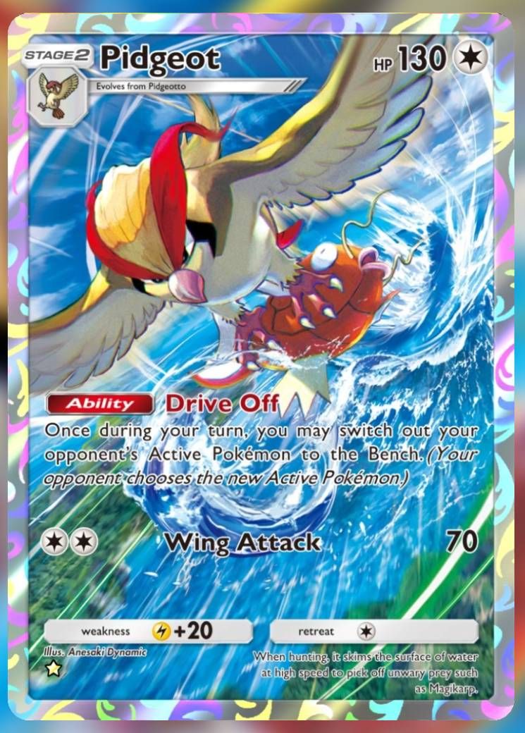 Pokemon Trading Card Game Pocket Pidgeot one star card.