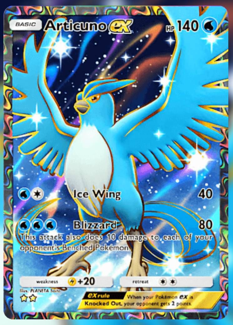 Pokemon Trading Card Game Pocket Articuno ex two star card. (1)