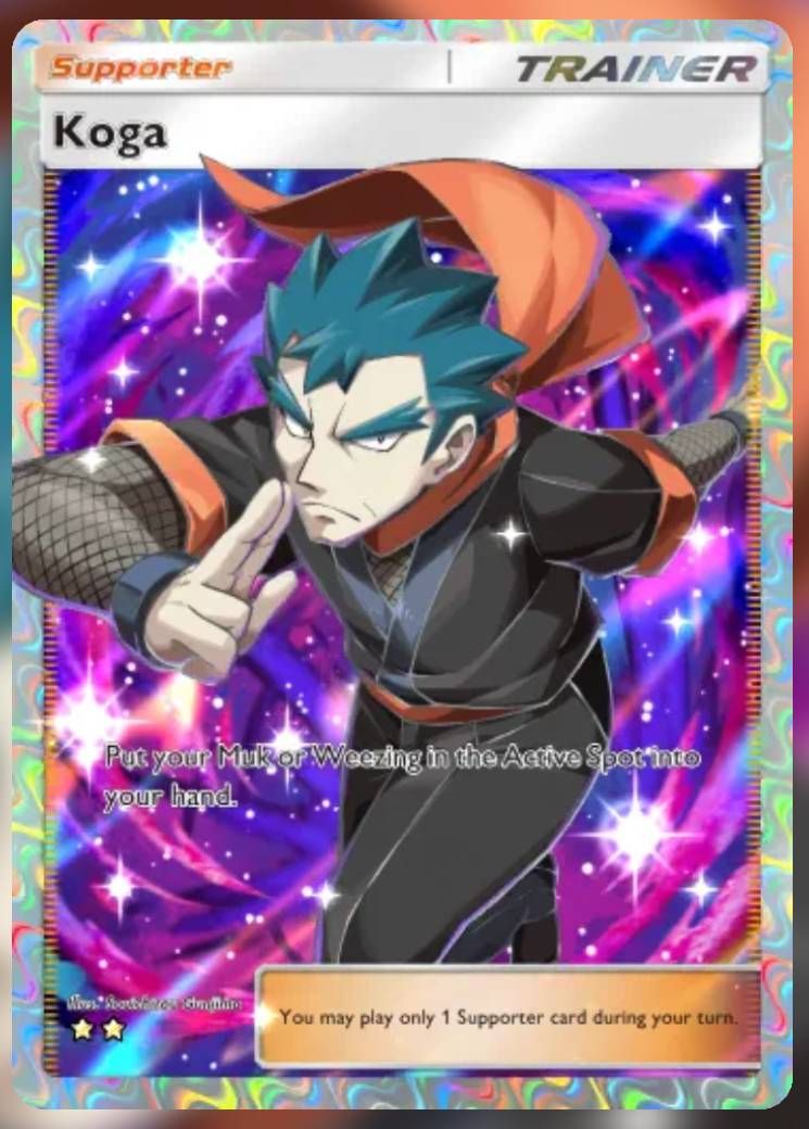 Pokemon Trading Card Game Pocket Koga two star card.