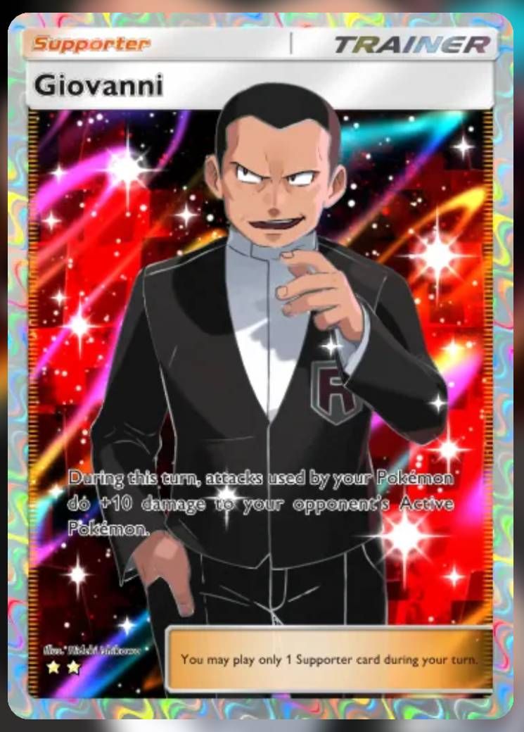 Pokemon Trading Card Game Pocket Giovanni two star card.