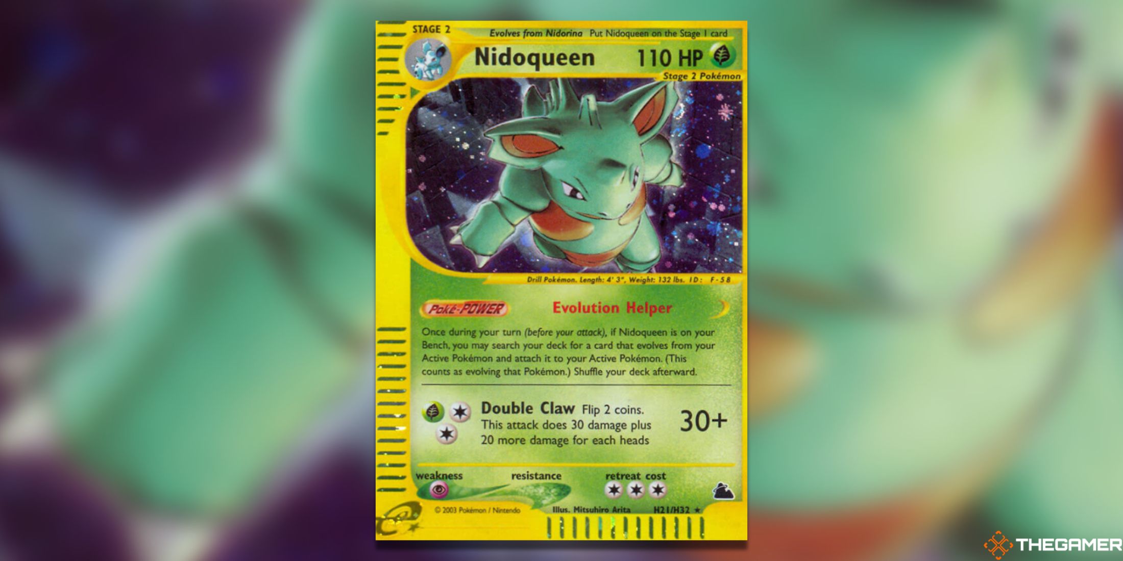 The Nidoqueen from Skyridge in the Pokemon TCG.