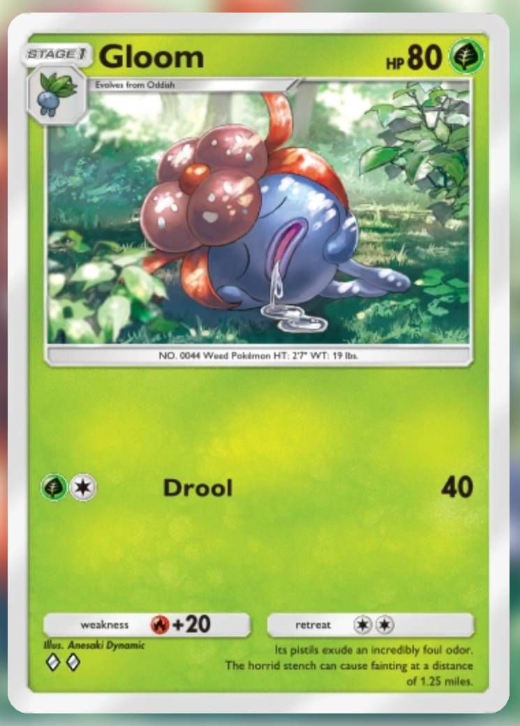 Pokemon Trading Card Game Pocket Gloom two diamond card.