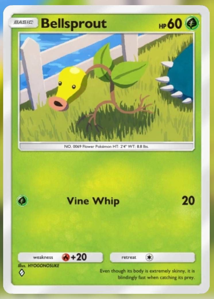 Pokemon Trading Card Game Pocket Bellsprout one diamond card.