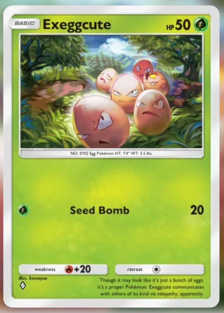 Pokemon Trading Card Game Pocket Exeggcute one diamond card.